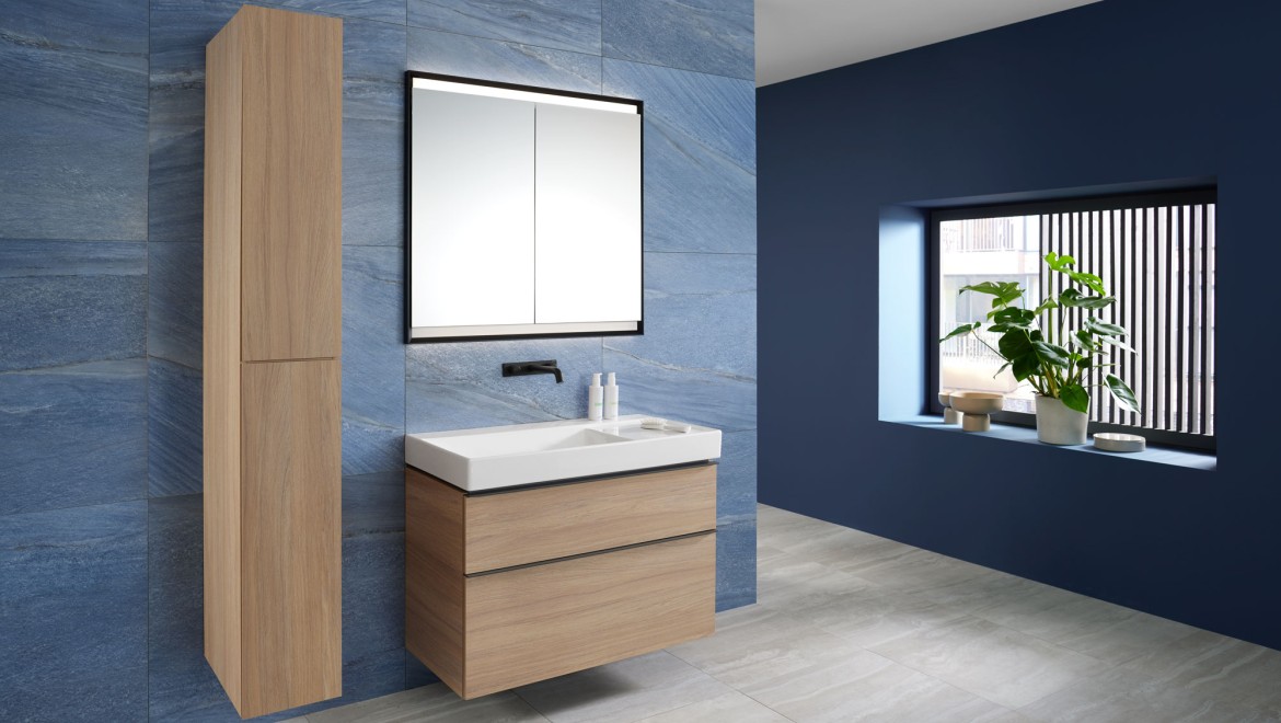 Mix&Match Geberit ONE lavabo ile Geberit iCon banyo dolap ve boy dolabı