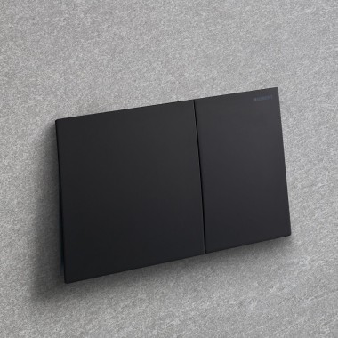 Temizlemesi kolay kaplamaya sahip siyah mat Geberit Sigma70