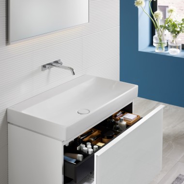 Geberit ONE lavabo ile Geberit Acanto lavabo dolabı