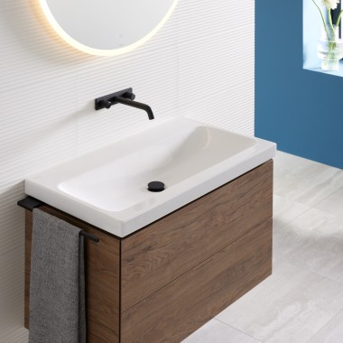 Geberit iCon banyo lavabosu ile Geberit ONE lavabo dolabı