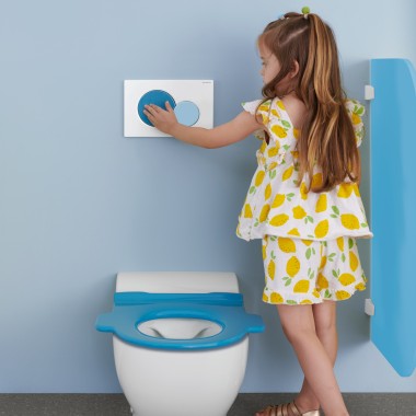 Çocuklar için Geberit Bambini yer tipi tuvalet