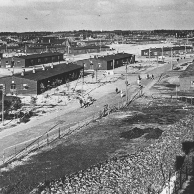 Alman savaş göçmenleri için Danimarka'daki en büyük mülteci kampının bulunduğu yer (© Blåvandshuk Local History Archive)